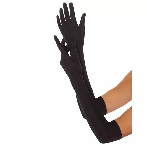Black long opera gloves - Picture 2 of 5